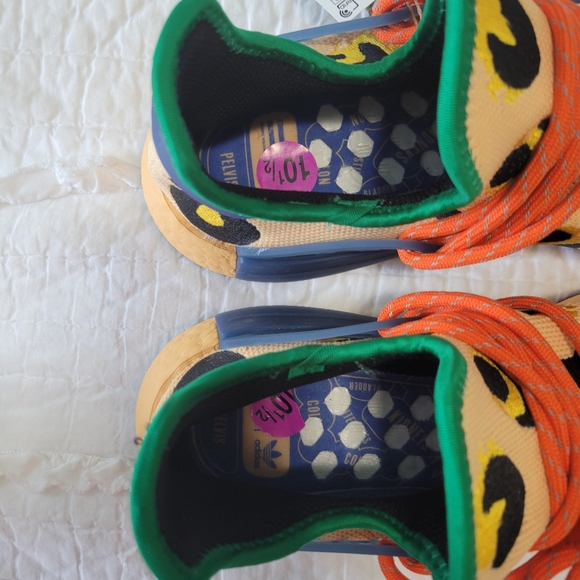 Adidas Pharrell x NMD Human Race Kicks 10.5 NWT Animal Print Pulse Amber Leopard - Picture 6 of 12